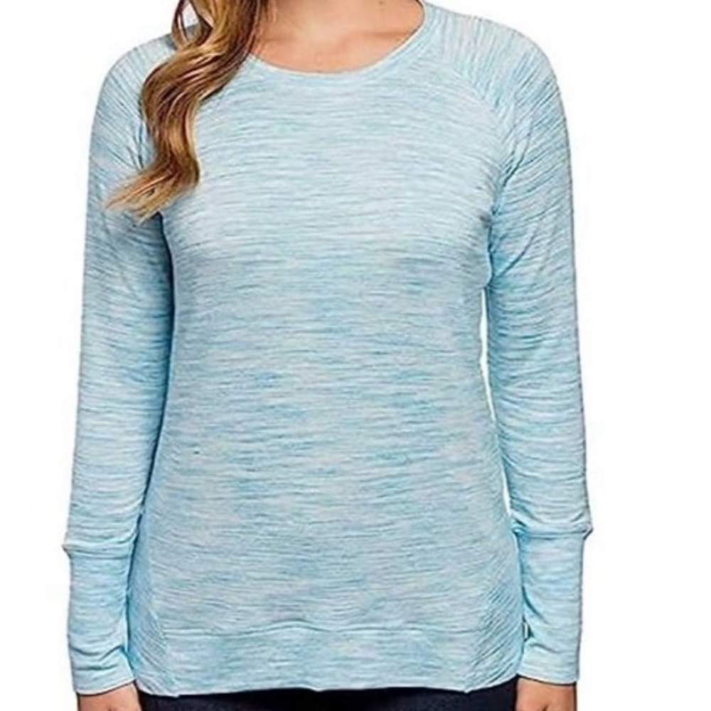 Champion Women's Light Blue Long Sleeve Tee